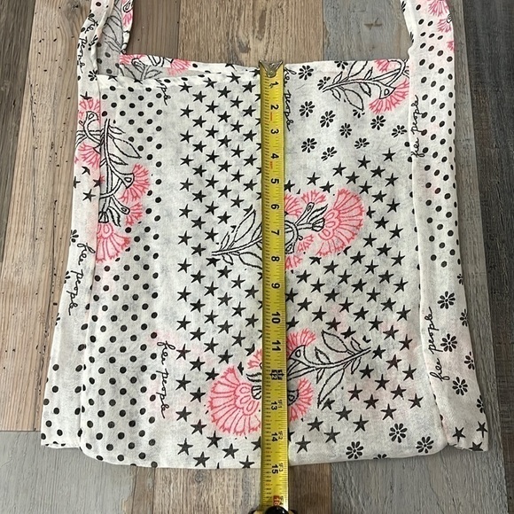 Free People Bag Gauze Boho Reusable Shopping Tote Floral - Picture 8 of 8